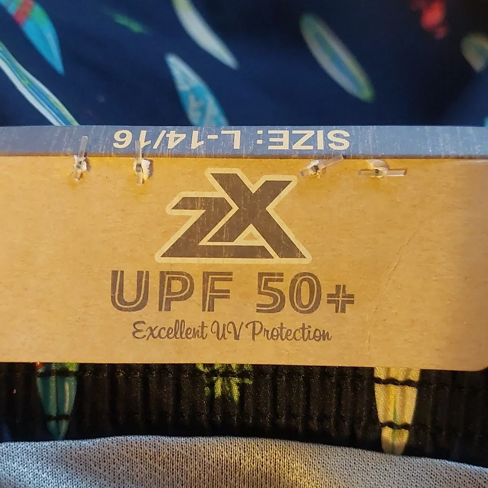 Zeroxposur Boys Size Large 14/16 Swim Trunks Shorts Navy Blue Surf Boards